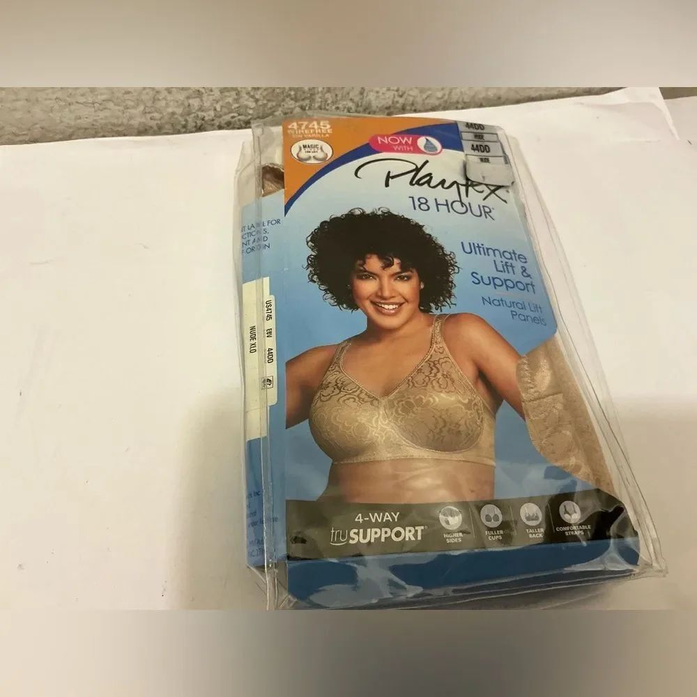 Playtex 18 Hour Ultimate Lift & Support Wire Free Bra , Size 44DD BNIB